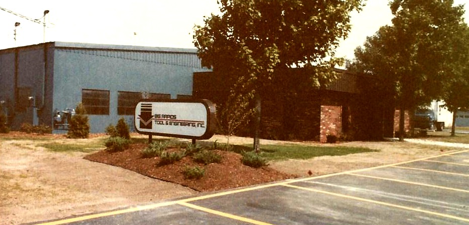 Historic Big Rapids Tool and Engineering building and roadside sign