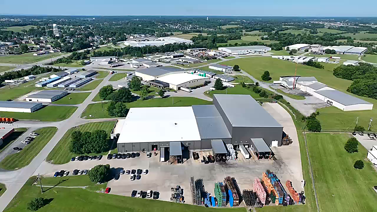Aerial view of the Big Rapids Products manufacturing campus